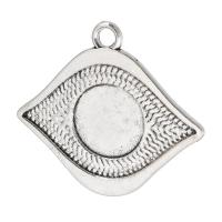 Zinc Alloy Pendant Cabochon Setting antique silver color plated DIY silver color nickel lead & cadmium free Approx 3mm Sold By KG