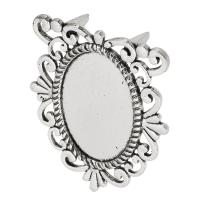 Zinc Alloy Pendant Cabochon Setting antique silver color plated DIY silver color nickel lead & cadmium free Sold By KG