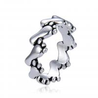 Brass Finger Ring Foot platinum color plated Adjustable & Unisex silver color Sold By PC