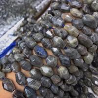 Perline in pietra di luna, Moonstone, lucido, DIY & sfaccettati, grigio, 10-12mm, Venduto per Appross. 38 cm filo