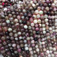 Plum Blossom Tourmaline Beads polished DIY & faceted mixed colors 6.8-7mm Sold Per Approx 38 cm Strand