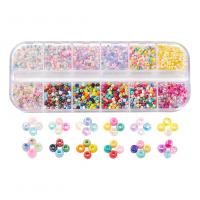 Gemengde Glass Seed Beads, Seedbead, met Glazen kralen, Ronde, DIY, meer kleuren voor de keuze, nikkel, lood en cadmium vrij, 130x50x15mm, Ca 3000pC's/box, Verkocht door box