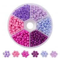 Gemengde Glass Seed Beads, Glazen kralen, met Plastic Box, Ronde, DIY & verschillende grootte voor keus, gemengde kleuren, nikkel, lood en cadmium vrij, Verkocht door box