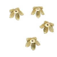 Brass Bead Cap Flower gold color plated DIY golden nickel lead & cadmium free Approx Sold By Bag