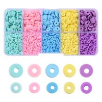 Polymer Clay Gyöngyök, DIY, kevert színek, 130x65x23mm, Által értékesített Box