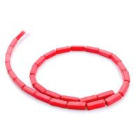 Synthetic Coral Beads Rectangle polished DIY Sold Per Approx 15.75 Inch Strand