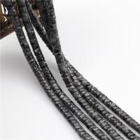Labradorit Gyöngyök, Lapos kerek, csiszolt, DIY, fekete, 3x6mm, Naponta eladott Kb 15.75 inch Strand