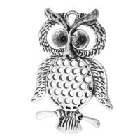 Zinc Alloy Pendant Rhinestone Setting Owl antique silver color plated DIY silver color nickel lead & cadmium free Approx 3mm Sold By KG