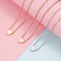 Stainless Steel Jewelry Necklace, 304 Stainless Steel, Heart, Vacuum Ion Plating, DIY, more colors for choice, 1.5mm,8*7.4mm, Sold Per Approx 17.72 Strand