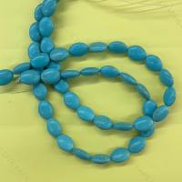 Perline in turchese, turchese sintetico, Ovale, DIY & formato differente per scelta, blu, Venduto per 14.96 pollice filo