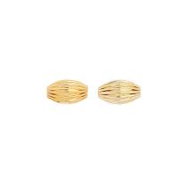Brass Jewelry Beads Ellipse gold color plated DIY nickel lead & cadmium free Sold By PC