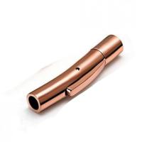 Stainless Steel Bayonet Clasp 304 Stainless Steel Vacuum Ion Plating DIY rose gold color 6mm Sold By Lot