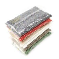 Silver Ευθυγραμμισμένος γυάλινες χάντρες Seed, Χάντρες από γυαλί, DIY, περισσότερα χρώματα για την επιλογή, 3x1mm, Sold Με τσάντα
