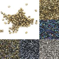 Pläterad Glass Seed Beads, Glaspärlor, plated, DIY, fler färger för val, 2x2mm, Säljs av Bag
