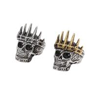 Stainless Steel Finger Ring 304 Stainless Steel Skull Vacuum Ion Plating & for man US Ring Sold By PC