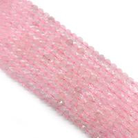 Naturliga rosenkvarts pärlor, Rose Quartz, Rund, DIY & olika storlek för val & fasetterad, rosa, Såld Per Ca 14.96 inch Strand
