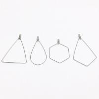 304 Stainless Steel Earring Drop Component DIY original color 17.59-77mm Sold By PC