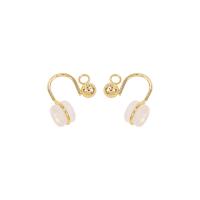 Messing Clip On Earring vinden, gold plated, DIY, 15x13mm, Verkocht door pair