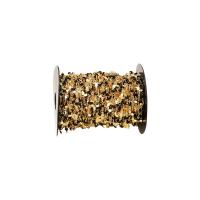 Brass koriste ketju, Messinki, kanssa Muovi, kullan väri kullattu, tee-se-itse, 5mm, Myymät m