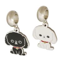 Stainless Steel European Pendants 316 Stainless Steel Dog Unisex & enamel Approx 5mm Sold By PC