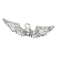 Wing Shaped Zinc Alloy Pendants antique silver color plated Unisex silver color nickel lead & cadmium free Approx 3mm Sold By KG