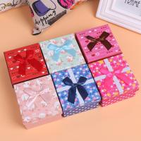 Jewelry Gift Box Paper Square 6 pieces & dustproof mixed colors Sold By Set