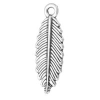 Zinc Alloy Feather Pendants antique silver color plated Unisex silver color nickel lead & cadmium free Approx 2mm Sold By KG