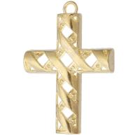 Zinc Alloy Cross Pendants gold color plated Unisex & hollow nickel lead & cadmium free Approx 4mm Sold By KG