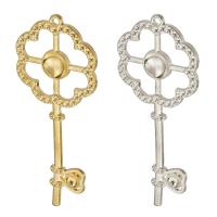 Zinc Alloy Key Pendants plated Unisex & hollow nickel lead & cadmium free Approx 2mm Sold By KG