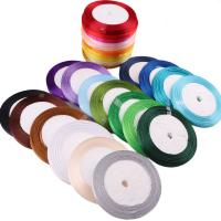 Polyester Farverige bånd, du kan DIY, flere farver til valg, 6mm, Ca. 4.6m/Spool, Solgt af Spool