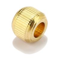 Stainless Steel Large Hole Beads 304 Stainless Steel gold color plated DIY Approx 6mm Sold By Lot