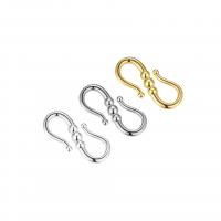 925 Sterling Silver S Hook Clasp plated DIY Approx 7mm Sold By PC