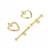 925 Sterling Silver Toggle Clasp Heart plated DIY Sold By Set