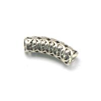 Zinc Alloy Curved Tube Beads antique silver color plated vintage & DIY silver color nickel lead & cadmium free Sold By PC