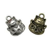 Zinc Alloy Animal Pendants Fortune Cat plated vintage & Unisex nickel lead & cadmium free Sold By PC