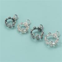 925 Sterling Silver Peg Bail Flower DIY & hollow Approx 4.2mm Sold By Lot