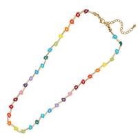 Glass Seed Beads Necklace Seedbead handmade & for woman multi-colored Sold By PC