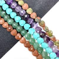 Natural Stone Beads Heart DIY & faceted Approx Sold By Strand