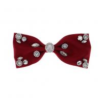 Cloth Bowkont Hair Clip with Iron Bowknot silver color plated for woman Sold By PC