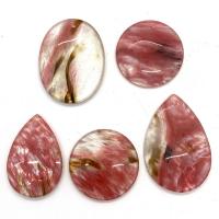 Pele de melancia pingente, unissex, quartzo cherry, 35x45-25x55mm, 5PCs/Bag, vendido por Bag