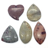 Gemstone Pendants Jewelry Unisex mixed colors 35x45- Sold By Bag