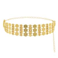 Fashion Belt Zinc Alloy with Plastic Pearl & for woman & with rhinestone golden nickel lead & cadmium free Sold By PC