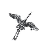 925 Sterling Silver Brooch Crane for woman silver color Sold By PC