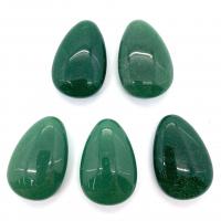 Cabochon in pietra, avventurina verde, Lacrima, DIY, verde, 31x46mm, Venduto da PC