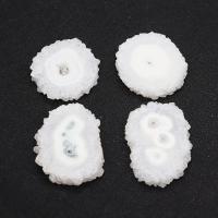 Natural Clear Quartz Beads irregular DIY & no hole white 25x32- Sold By PC