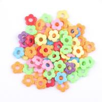 Plastic Beads Flower injection moulding DIY mixed colors Approx 6mm 1.7mm Sold By Bag