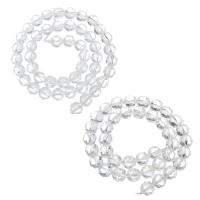 Naturlige klar kvarts perler, Clear Quartz, Runde, du kan DIY & forskellig størrelse for valg & facetteret, klar, Solgt Per Ca. 15 inch Strand