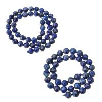 Lapis Lazuli Beads, Ronde, DIY & verschillende grootte voor keus & gefacetteerde, azuursteen, Per verkocht Ca 15 inch Strand