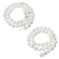 Moonstone Beads, Månesten, Runde, du kan DIY & forskellig størrelse for valg & facetteret, beige, Solgt Per Ca. 15 inch Strand
