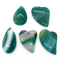 Lace Agate Pendants random style & 5 pieces green 35x45- Sold By Set